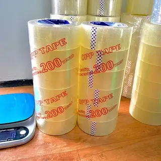 Băng keo 200yard lõi siêu mỏng 3mm, lốc 6 cuộn nặng 1.8kg 1
