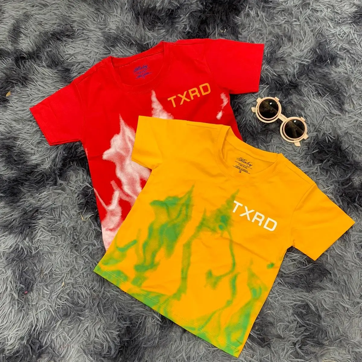 Combo 2áo thun Cotton Cổ tròn Bé trai ,chất vải Mềm mịn,co giãn bốn chiều ,(Mẫu Ngẫu Nhiên)Vải Cotton