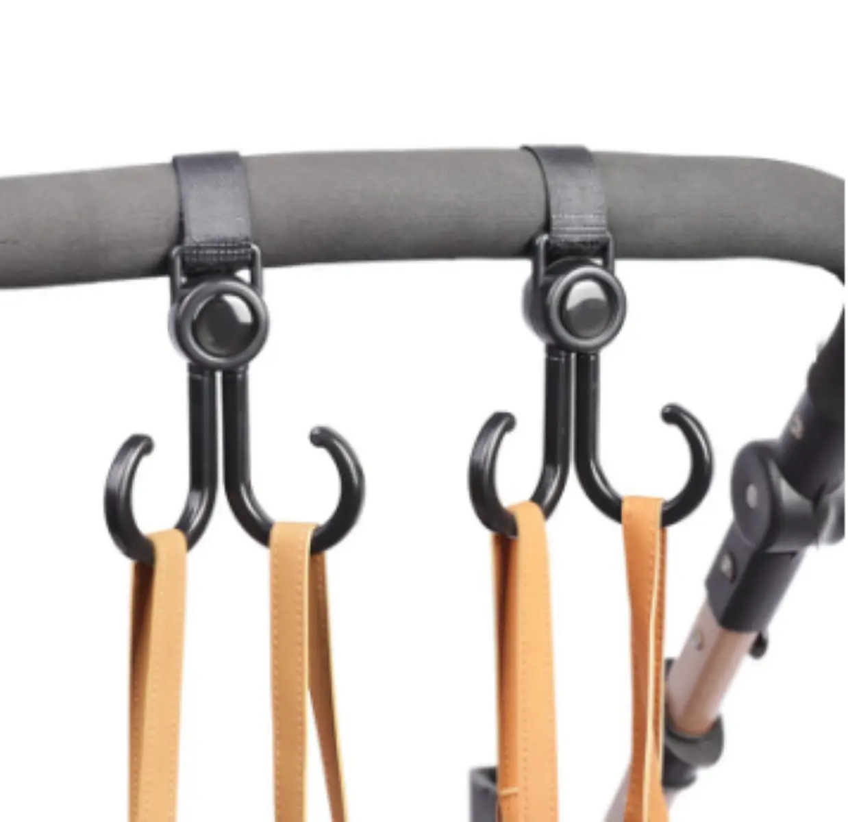 Tali Kait Gantungan 2 Hook Tiang Kereta Stroller Bayi Sepeda Motor 360