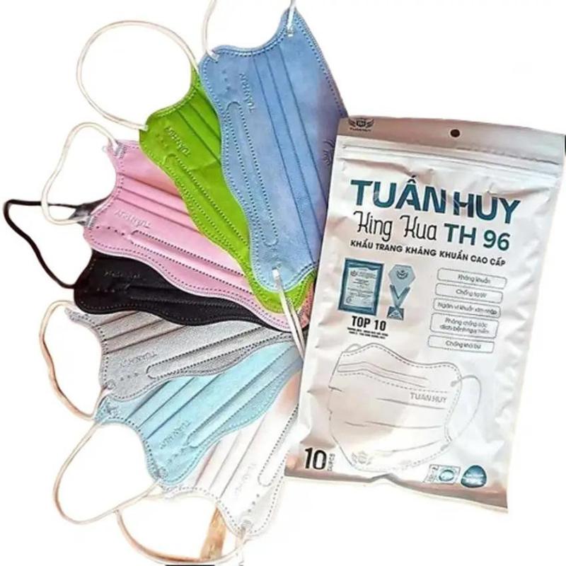  Combo 5 túi 50 cái Khẩu trang cua King Kua Tuấn Huy TH96 4 lớp kháng khuẩn 99% quai thun co dãn nhiều màu đẹp cotienshop87 Women Phụ Kiện 