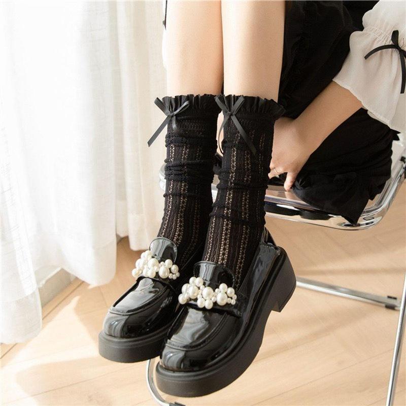 Vớ Nữ Nơ Bèo Nhún Dễ Thương [V34] Phong Cách Nhật Bản Cosplay - Phụ Kiện La Perbra 3
