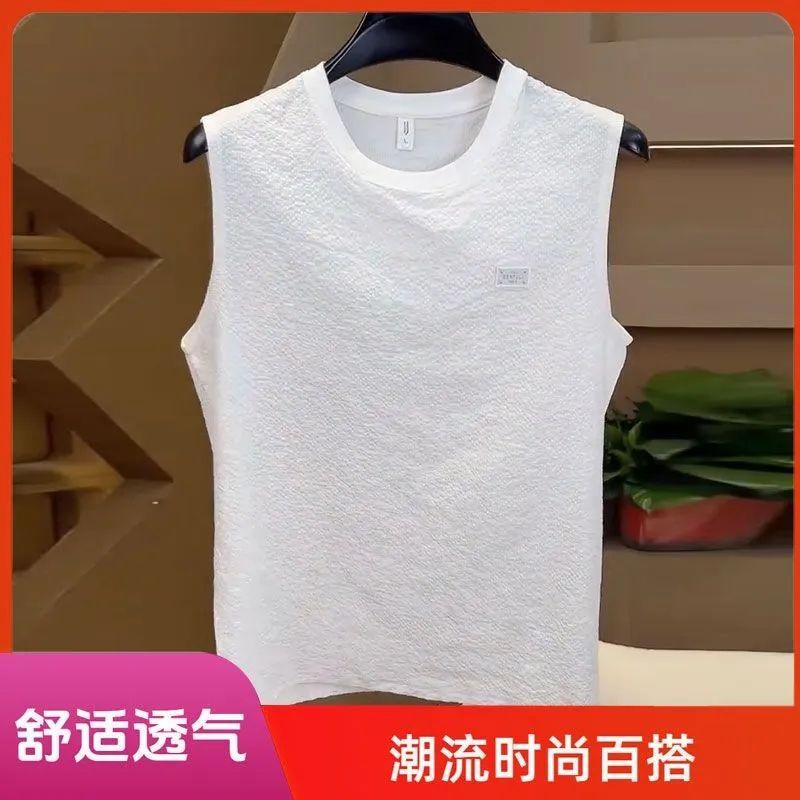 Product Introduction of Áo Vest Thiết Kế, Dễ Phối Đồ Cho Mùa Hè, Họa Tiết, Thoáng Khí, Gạc Bong Bóng, Hợp Xu hướng, Cổ Tròn, Không Tay, Dành Cho Nam Giới, Áo Vest Mỏng 1