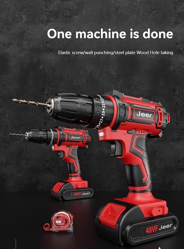 Product Introduction of udmall.sg 48V Cordless Drill Electric Drill Wall Drill with 25 Pieces Tools Set 25 Torque level LED Electric drill wall drill 22