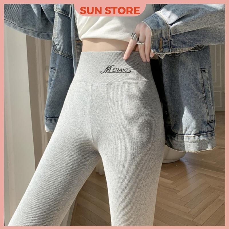 Quần Legging thun tăm cạp cao ôm body giữ nhiệt thu đông