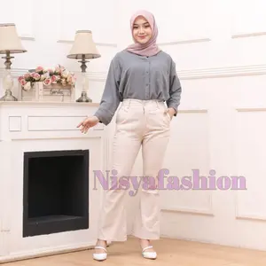 Celana Cutbray Bahan Katun Twil Strech