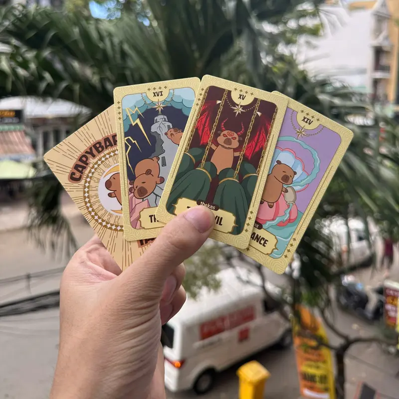 Siêu lạ Bộ bài CAPYBARA TAROT dành cho những tâm hồn bé bỏng cute 5