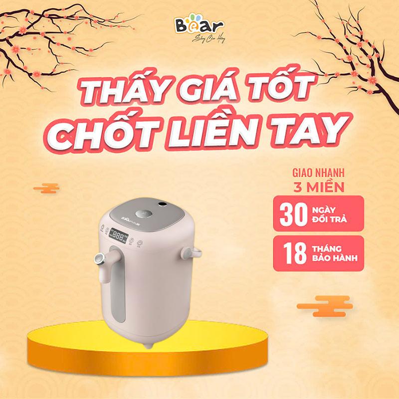 Bình thuỷ điện Bear khử clo 3L Quốc Tế bảo hành 18 tháng KE-B30V1 - Bình thủy điện khử Clo, bình đun nước pha sữa - Đun Siêu Tốc Ấm Siêu Tốc