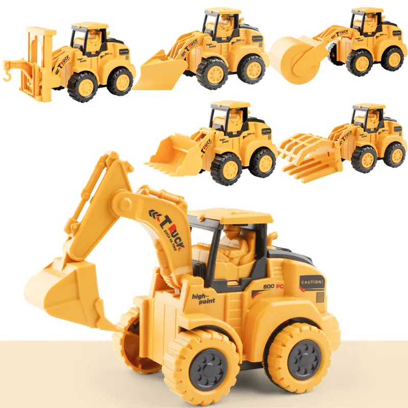 Construction Truck Toys Engineer Car Toys Excavator Bulldozer Construction Vehicle Press Cars Toys Birthday Gift for Age 3+ Years Old Kids