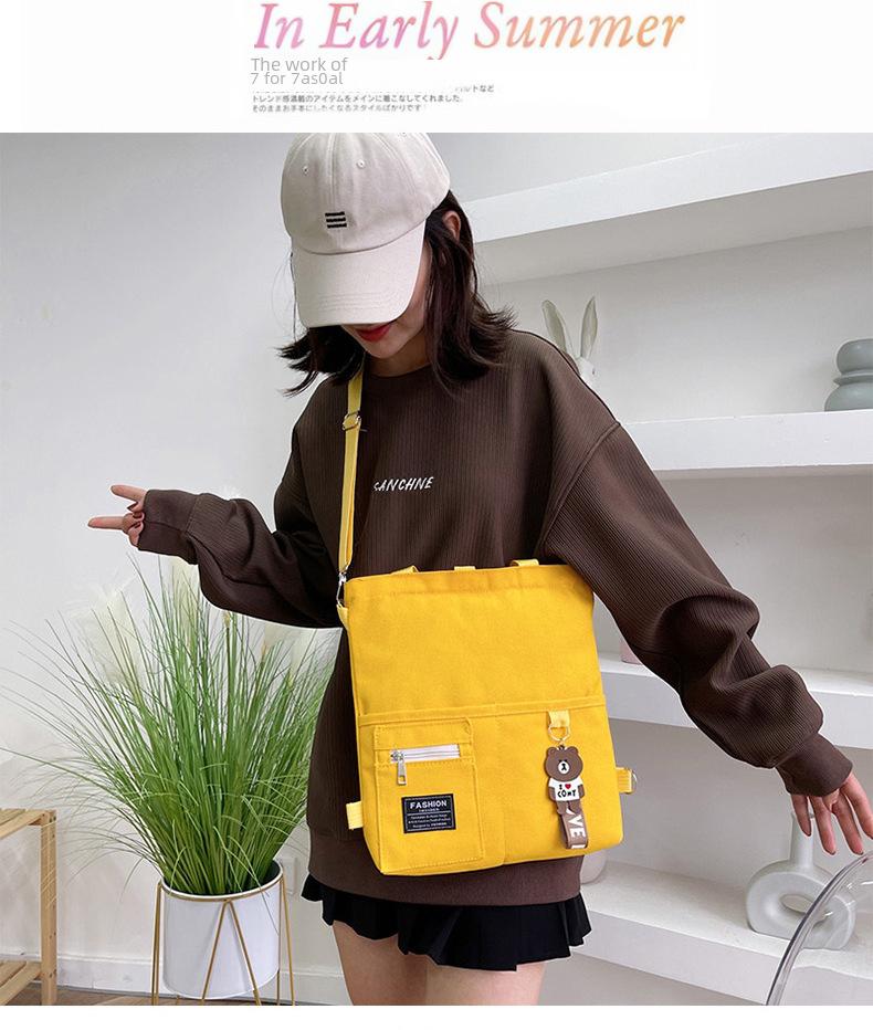 Product Introduction of Túi Đeo Vai, Phong Cách Hàn Quốc, Chất Liệu Vải Bố, Thích Hợp Cho Học Sinh Nữ, Phong Cách Dễ Thương Và Dễ Phối Đồ Thích Hợp Cho Khuôn Viên Học Sinh, Thích Hợp Cho Bạn Gái, Túi Cùng Mẫu, Túi Xách Bag Tote Chữ Nhật Hình Chữ Nhật 23