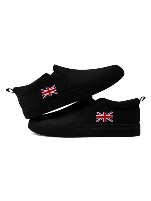 Men's Random Flag Print Slip on Sneakers, Casual Comfortable Breathable Sports Running Shoes, Lightweight Easy Fit Everyday Comfort Shoes, Trainer 8