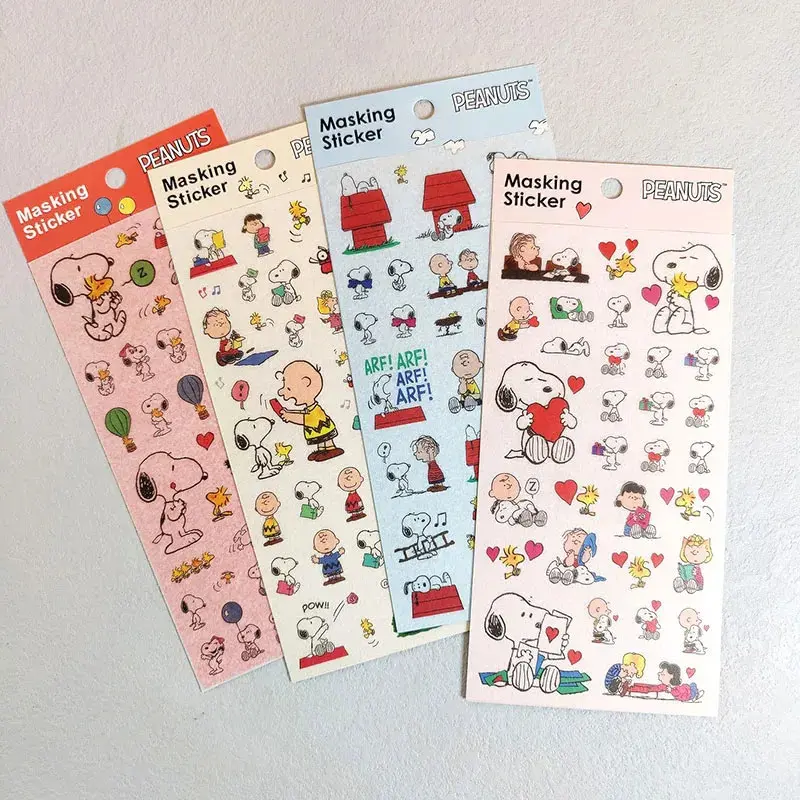 4 pcs/lot Kawaii Snoopy Stickers Cute Scrap booking DIY Diary Decorative Sealing Sticker Album Stick Label School Office Supplies