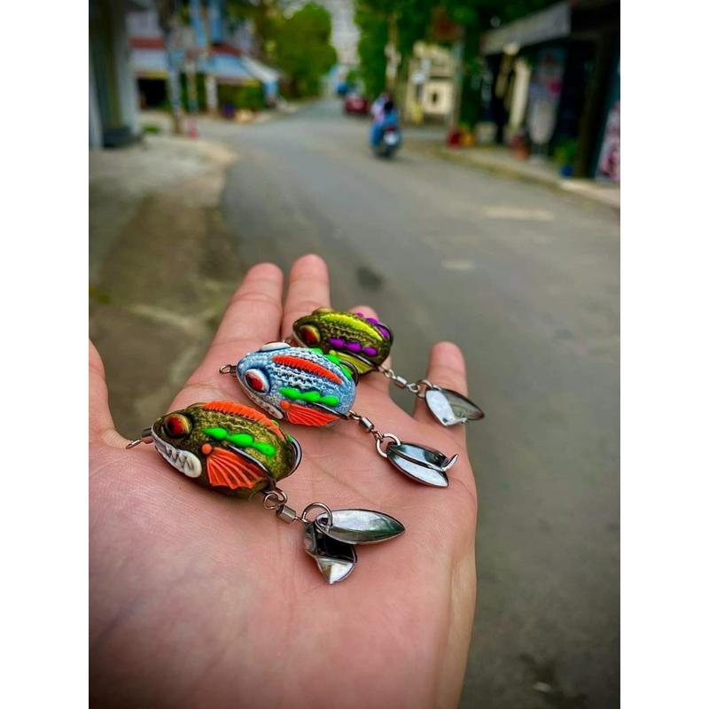 Nhái hơi Ve Sầu 3,5cm-Nặng 7g Mồi Nổi