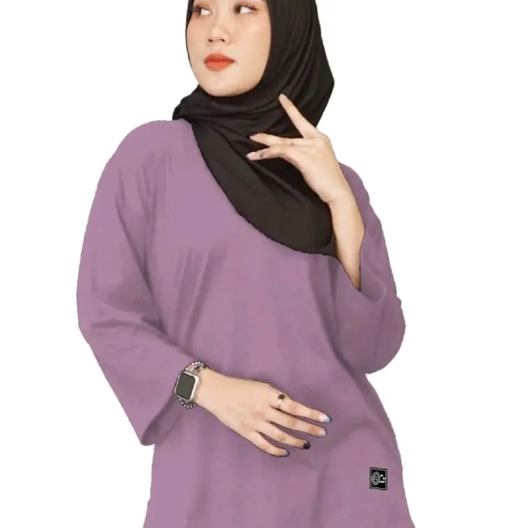 Kaos OVERSIZE Wanita Lengan 7/8 Polos size [ M. L. XL. XXL. XXXL ] / ORIGINAL ZOLAZOLA/  Baju Kaos Seragam Polos Kekinian KATUN COMBED24S Tebal 4