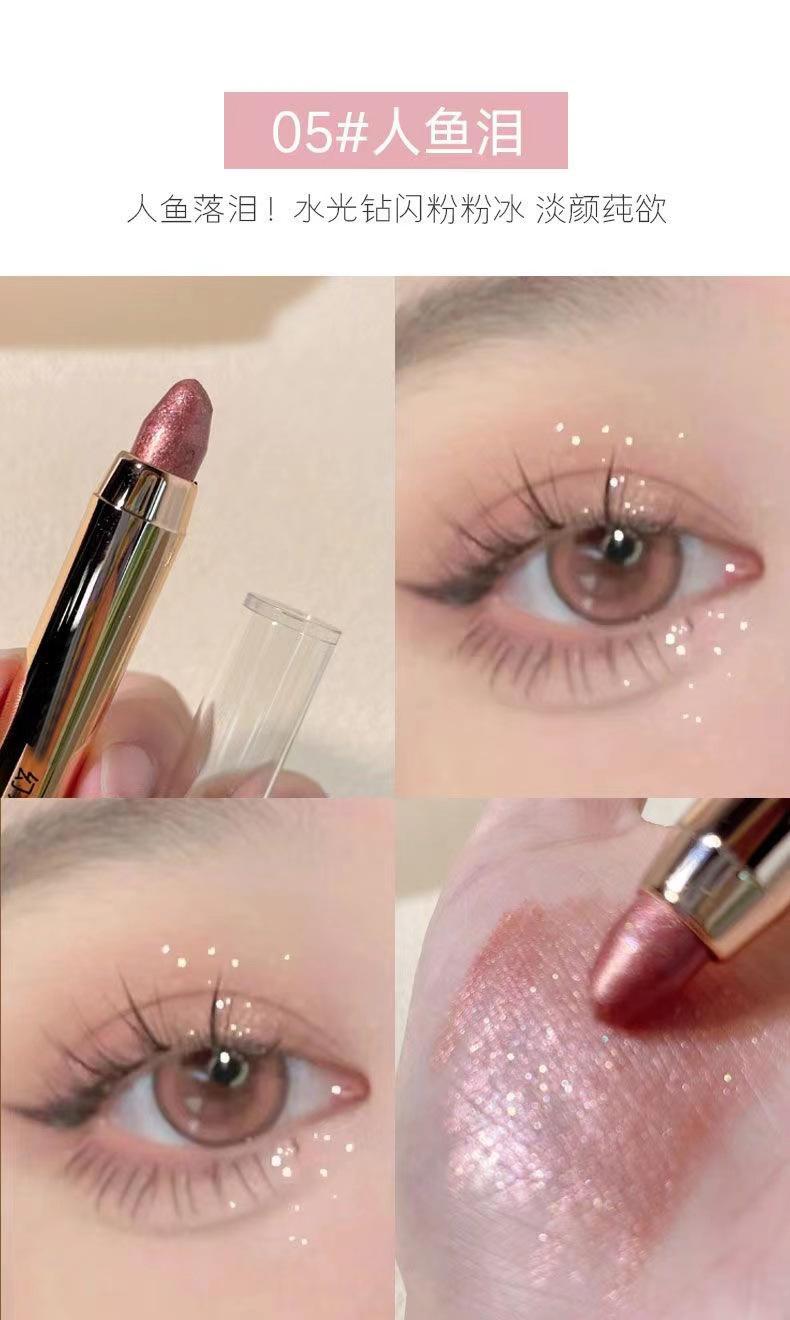 Product Introduction of Lazy Eye Makeup Highlight eye Pen Lying Silkworm Pen Double head eye Stick Stain Eye Makeup Repair Highlight 8