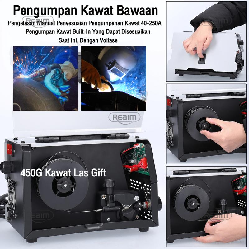 Reaim Mesin Las Mig 450 Watt Las Listrik Welding Machine Mesin Travo Las Listrik Inventer Model: MIG-250 1