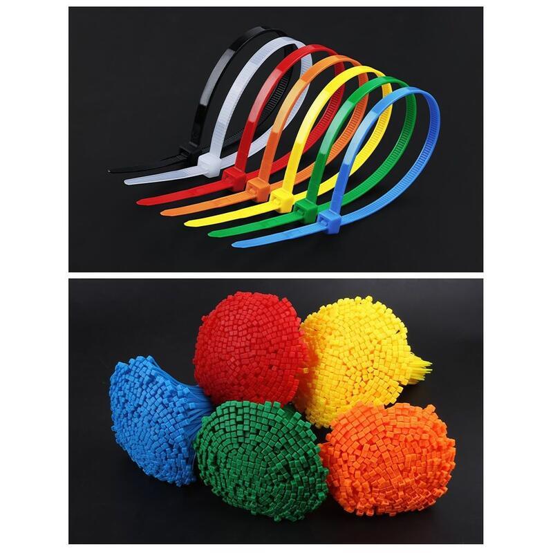 Product Introduction of Color self-locking nylon 100 tapes National standard wire Anti aging and high temperature resistant binding tape 12