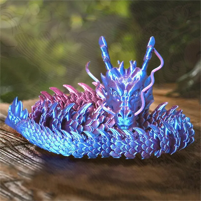 Đồ Trang Trí Đồ Nội Thất Nhà Cửa, Rồng In 3D, Khớp Toàn Thân Có Thể Di Chuyển, Đồ Chơi Sáng Tạo