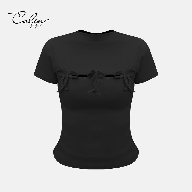 Black Rosie - Áo thun kiể nữ thiết kế cổ cao, khoét ngực dễ thương tinh tế cho Nữ ôm body