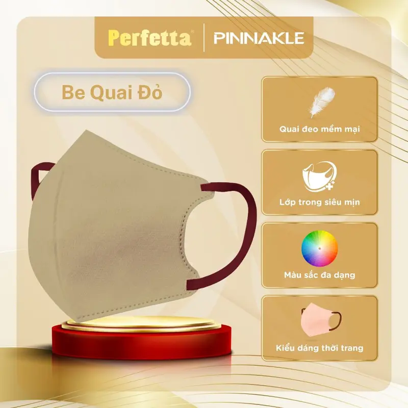 Combo 3 Hộp Khẩu Trang Cao Cấp Perfetta Pinnakle, 3 Lớp Kháng Khuẩn, Chuẩn From 3d Thời Trang (30 cái/hộp) 8