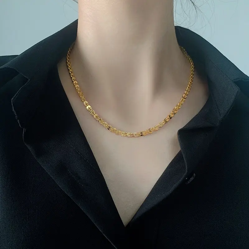 Kalung Titanium Wanita Rantai Kembang K667 2