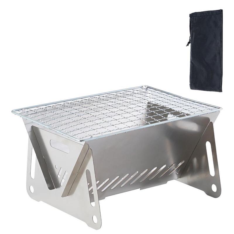 Product Introduction of 1pcs Camping Mini Folding BBQ Grill Charcoal Stove Ventilation Outdoor Oven Portable 36