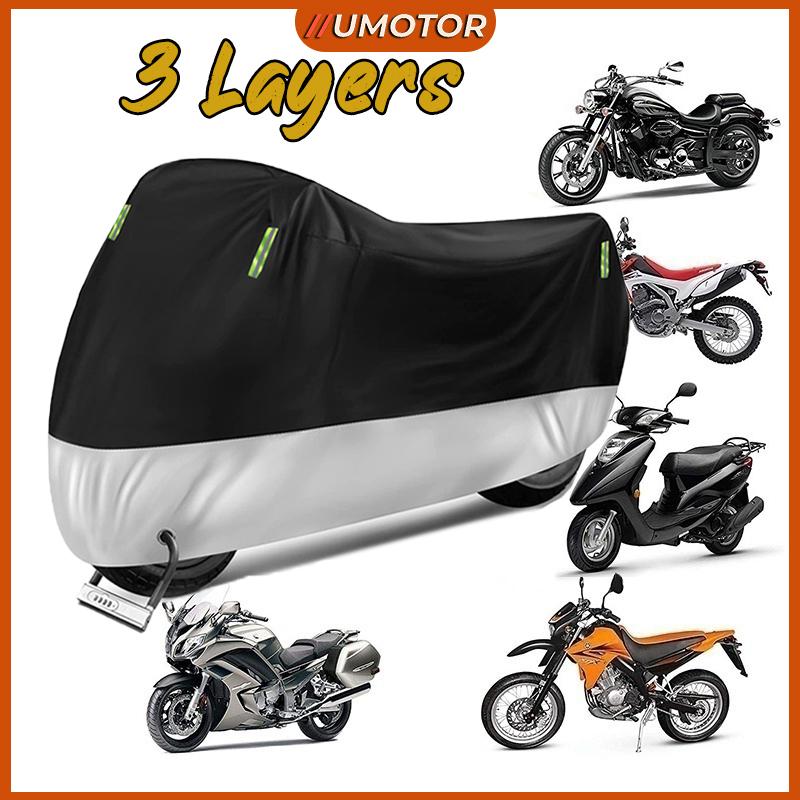 Premium Motorcycle Motor Cover 3 Layers Waterproof and Dust UV Cover ...