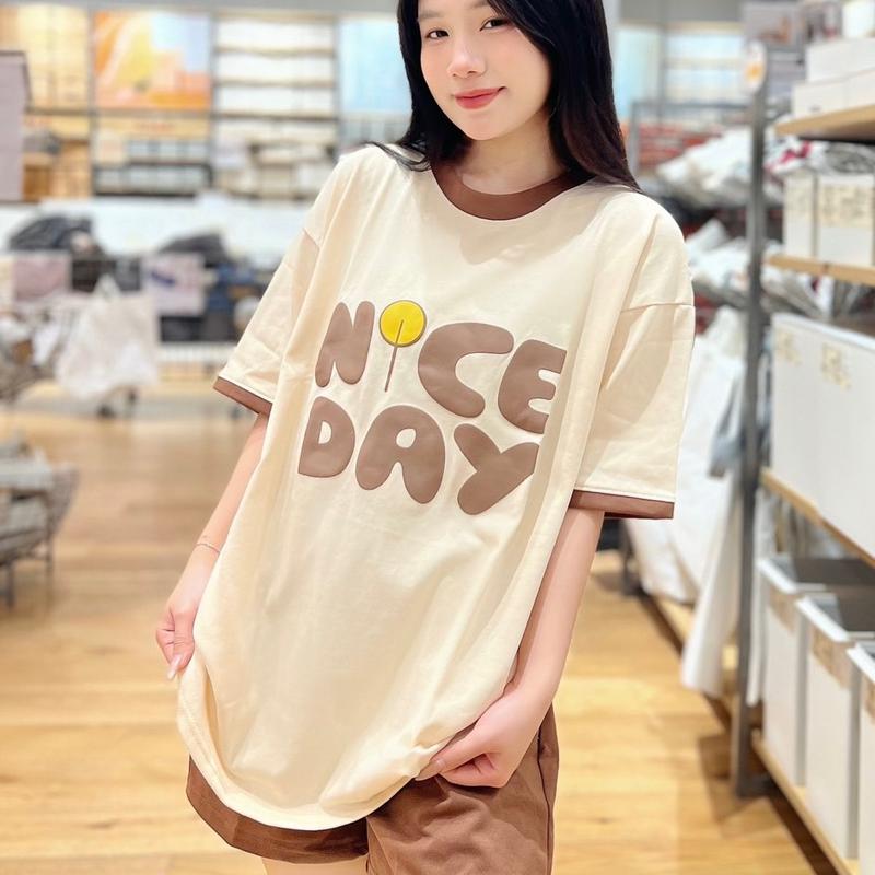 Bộ 3158 chất Cotton Khô in chữ Nổi NICE DAY