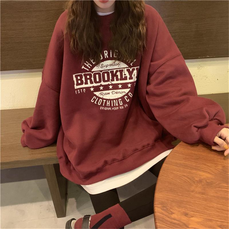 Product Introduction of Korean loose plus size round neck sweatshirt, men's and women's autumn and winter casual fashion jacket, hooded top 12