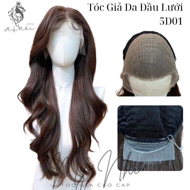 Siêu Da Đầu 6D Tóc Giả Xoăn Layer Dài 65cm 6D01 SIZE LỚN Wig Nữ