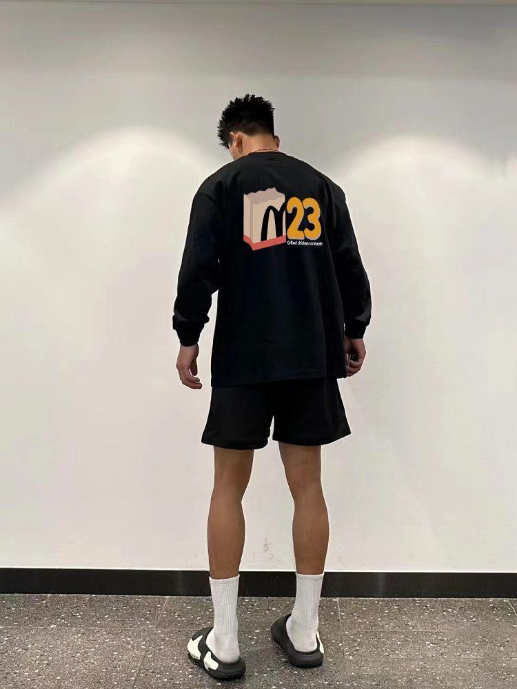 Product Introduction of American-Style Quick-Drying Long-Sleeved Men's Basketball Clothes Long Solid Color Sports Quick-Drying T-shirt High Elastic Sweat-Wicking Workout Clothes Warm-up Jersey 6