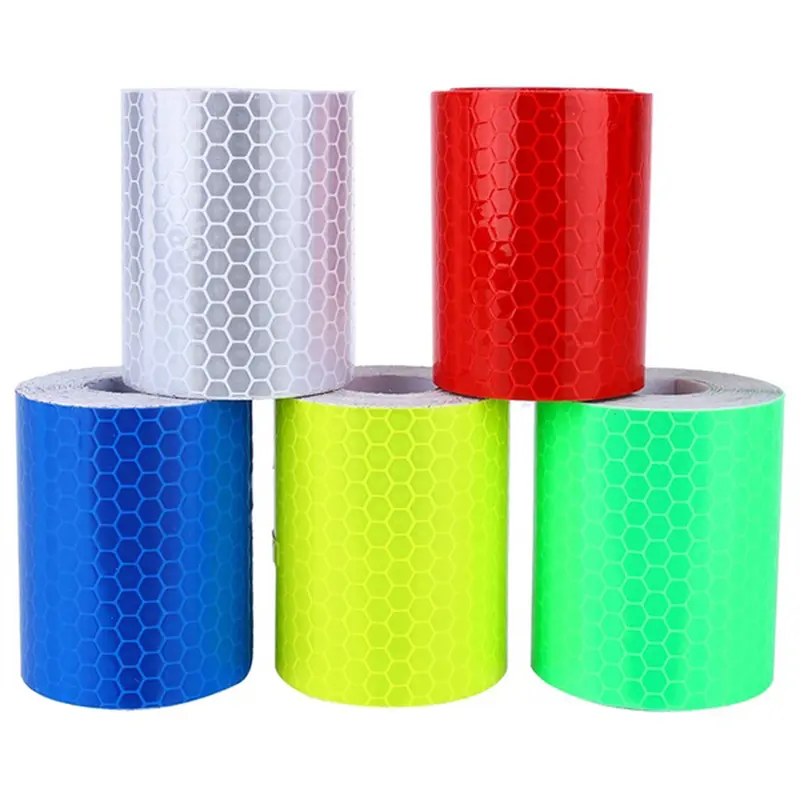 Băng Dính Keo Cảnh Báo An Toàn Tự Dính Phản Quang, Dài 1m, Rộng 5cm, Cho Xe Tải Ô Tô, Cuộn Nhãn Dán Phim 3