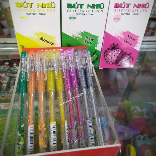 Bút Gel Nhũ Trái Cây Chaoyue Glitter Nhiều Màu