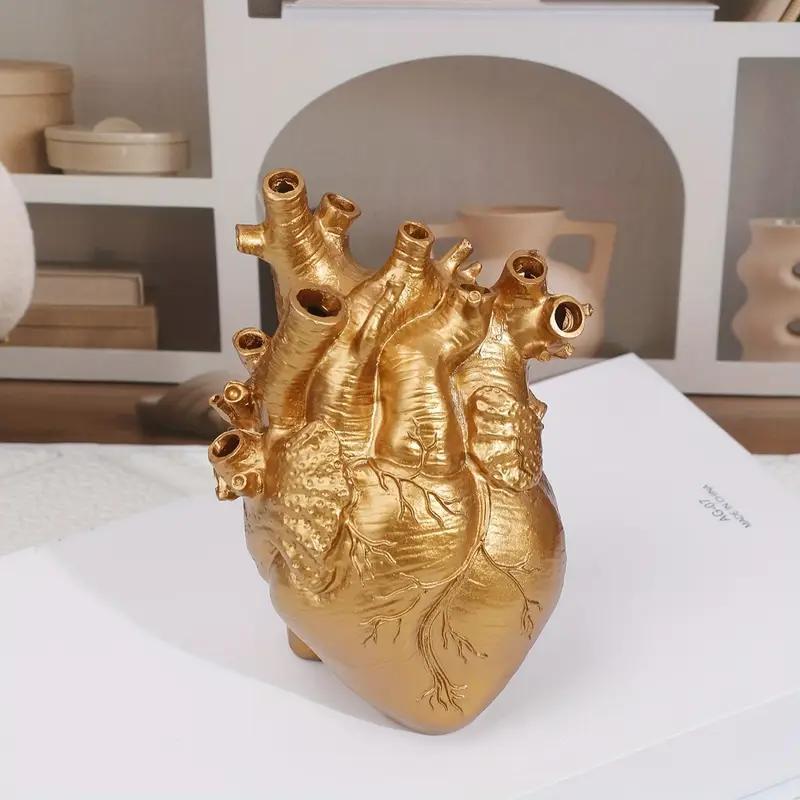 Product Introduction of Heart Shaped Resin Planter, Creative Flower Vase, Decorative Flower Pot for Home Living Room Bedroom Dining Room, Home Decor Supplies 3