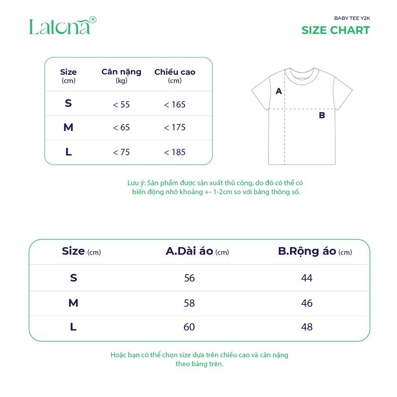 Product Introduction of Áo Thun Baby Tee  Nữ Cổ Tròn Thêu Logo Y2K Latona Cotton Nhiều Màu 0