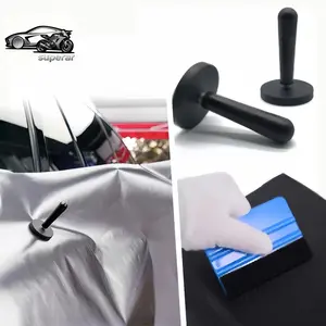 [superar] Alat Pemasangan Stiker Magnetik untuk Film Mobil Dudukan Magnet Bungkus Vinil Kuat Mudah Digunakan Bebaskan Tangan Anda Penggunaan Serbaguna Hitam 68mm x 6mm x 43mm