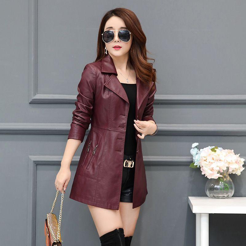 Áo Khoác Da Xuân Thu, Mới​ Nữ Jacket 5