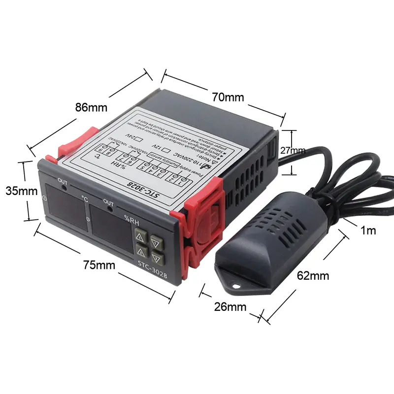 Thermostat Hygrostat STC-3028 Termostat Higrostat Digital Mesin Tetas Telur 2