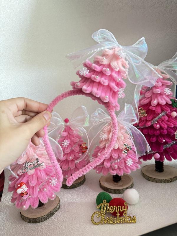Nón Noel kẽm nhung handmade, bờm cây thông - tiệm nhà mưa 4