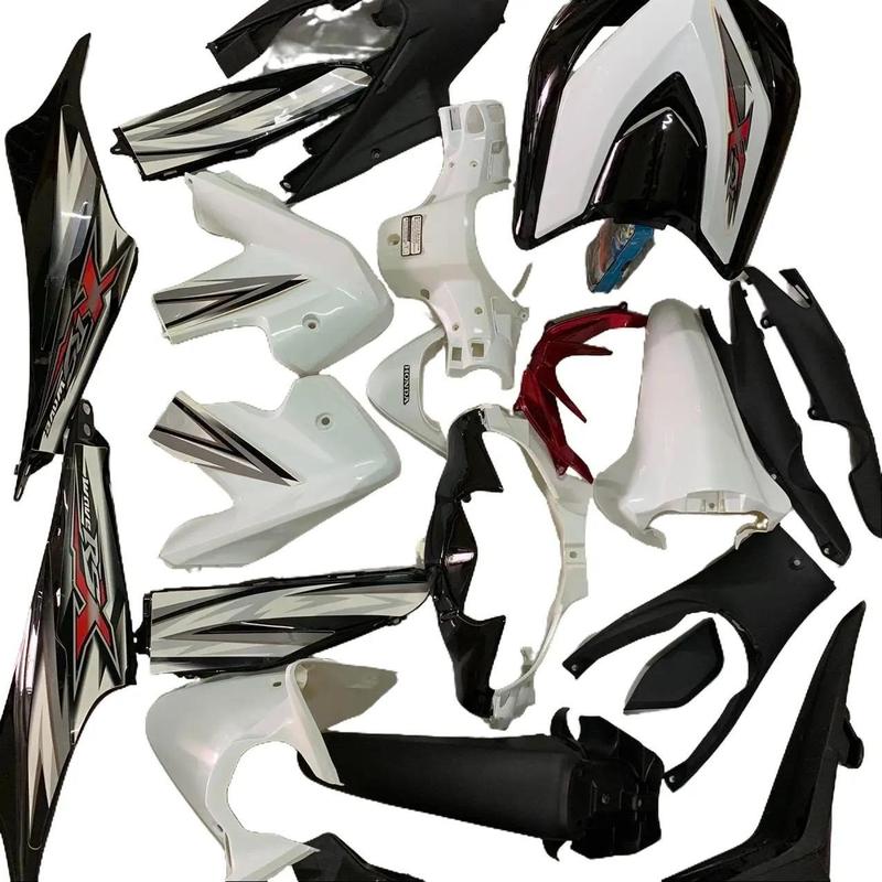 Bộ vỏ nhựa -Dàn áo xe Wave RSX 110 đời 2010 đến 2011 màu Trắng Đen - nhựa trắng nguyên sinh cao cấp loại 1