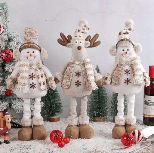 [Cao 53cm]Gấu bông Rút Chân trang trí giáng sinh hình ông già noel, người tuyết, chú tuần lộc, trang trí Noel 3