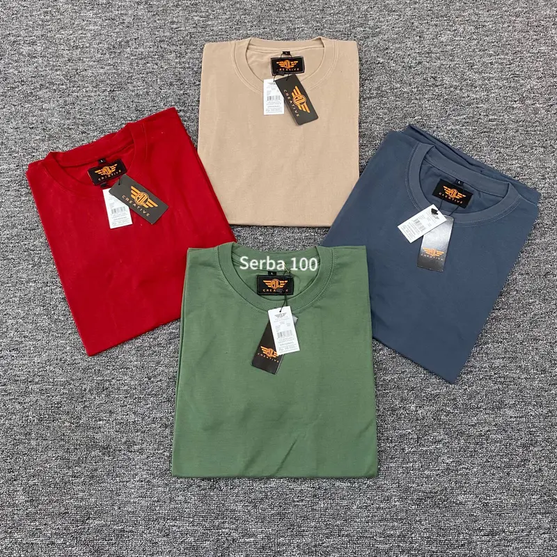Paket 4 pcs 100 Rb Kaos Oversize Pria Wanita | Kaos Distro PDL Creative Original Ukuran M - L- XL -XXL Baju Katun Lembut Nyaman Semi Polos Unisex 3