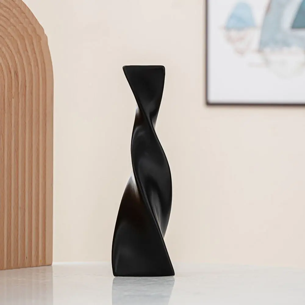Modern Minimalist Geometry Hydroponics Vase Stable Easy to Use Special Shaped Vase Ceramic Flower Vase Living Room