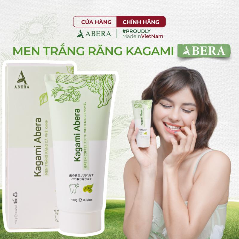 Men Trắng Răng Kagami Abera - Hỗ Trợ  Làm Trắng Răng Hiệu Quả, Mờ Vết Ố Vàng Trên Răng, Lưu Kaih Hương Thơm Dài Lâu Whitening