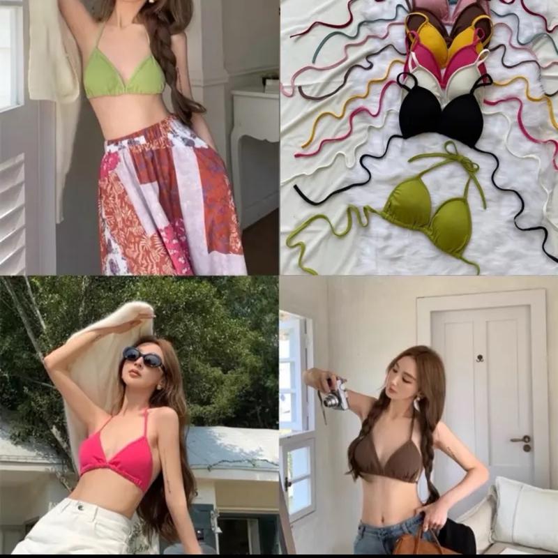 Sét bộ Bikini 2 mảnh dễ phối nhiều màu. Đồ bơi nữ  sẵn đệm mút 2 lớp có lẻ riêng quần áo nhiều màu trơn mã by03 8