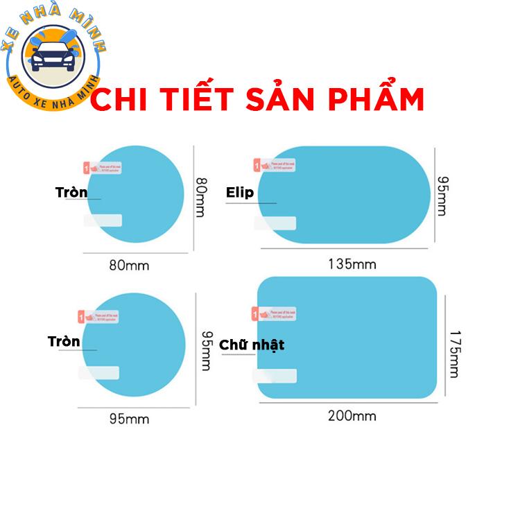 Miếng dán chống bám nước gương ô tô Auto Xe Nhà Mình, tấm dán chống bám nước gương hậu ô tô,xe hơi 3