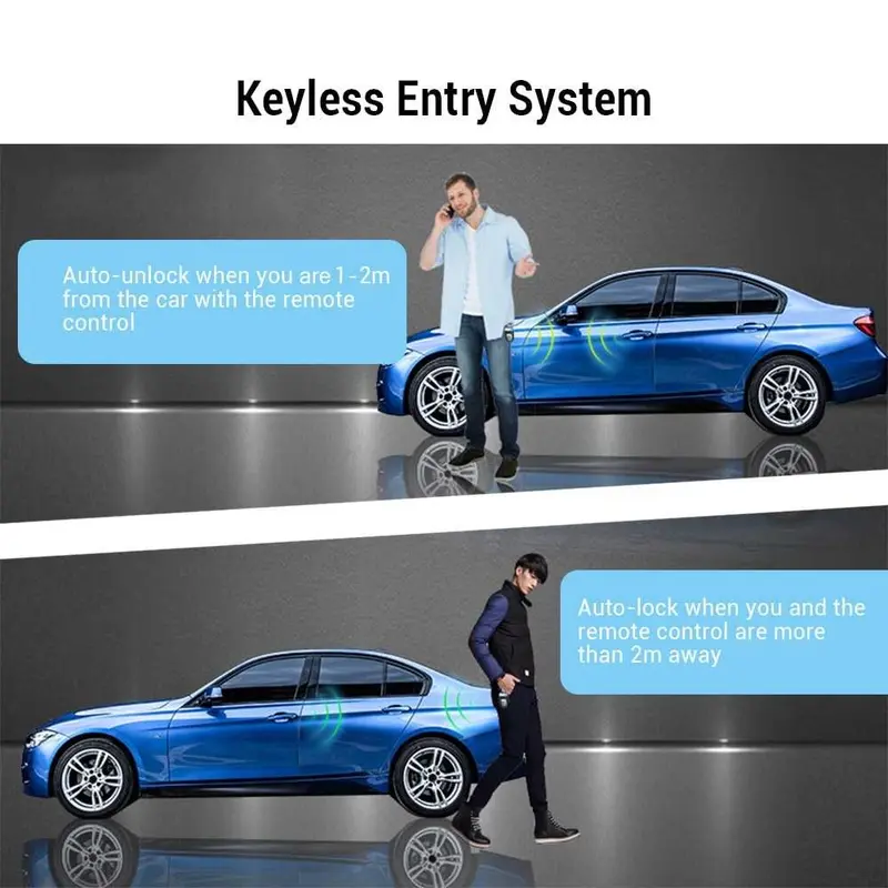 Car Keyless Entry Engine Start Alarm System Push Button Remote Starter Stop Alarm Anti Theft with Remote Control Kabel Kendaraan Kabel Kendaraan 1