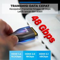 Gambar Kabel HDMI to HDMI 8K 4K 120Hz Ultra HD HDR eARC TV Laptop Monitor PC Proyektor PS XBOX Display HDMI 2.1 HDMI 2 Meter PX HDMI-2S dari PX Official Store Kota Administrasi Jakarta Utara 5 Tokopedia