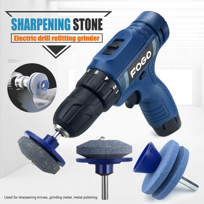 Lawn Mower Blade Sharpener, Grindstone for Any Power/Hand Drill, Universal Wear Resistant Lawn Mower Blade Sharpener, Garden Tool Accessories for Lawn Mower 2