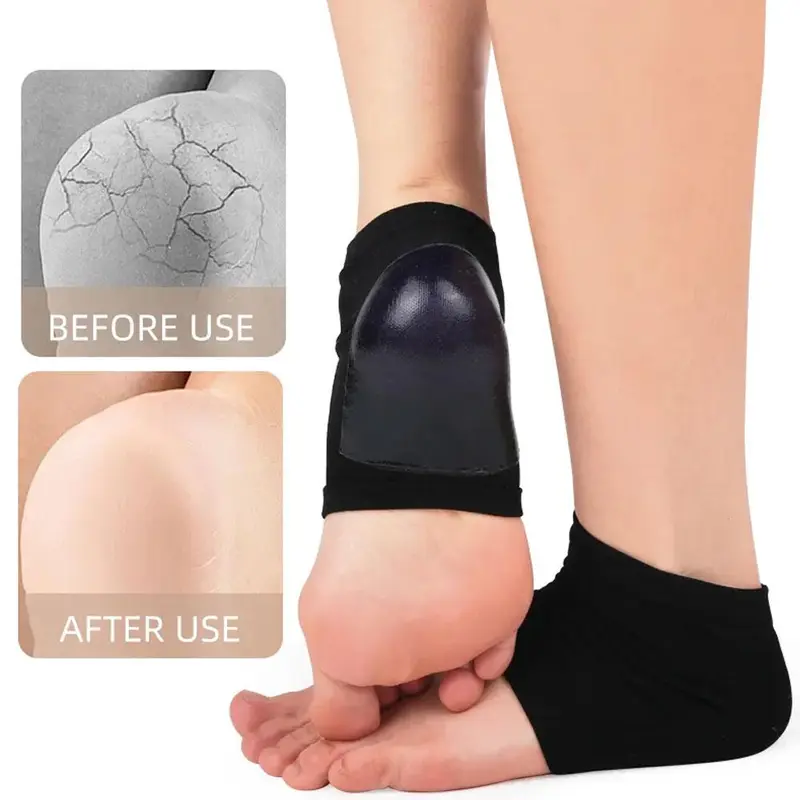 Vớ Gót Chân Viêm Cân Gan Chân, Chống Nứt Nẻ, Vải Đàn Hồi, Cho Viêm Gân Achilles, Vết Chai Mòn, Móng Vuốt, Bàn Chân Nứt Nẻ, Giảm Đau, Đệm Gót Chân 1