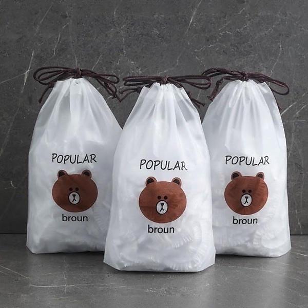 [ Set 600 chiếc ] 6 bịch màng bọc thực phẩm gấu, có chun co giãn, siêu dai có thể tái sử dụng